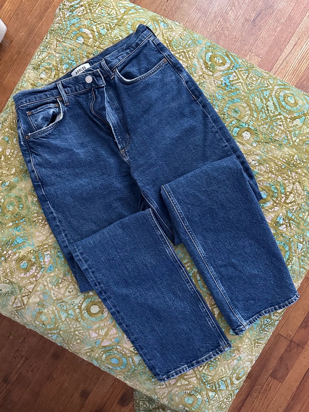 AGOLDE High Rise Stovepipe Jeans – Dark Wash | Size 28 | Los Angeles